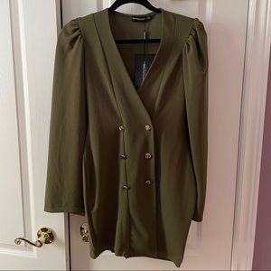 Pretty Little Thing Olive Blazer Dress